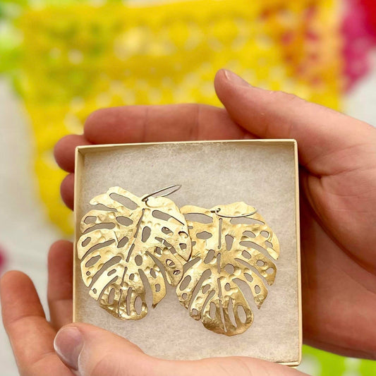 Monstera Earrings